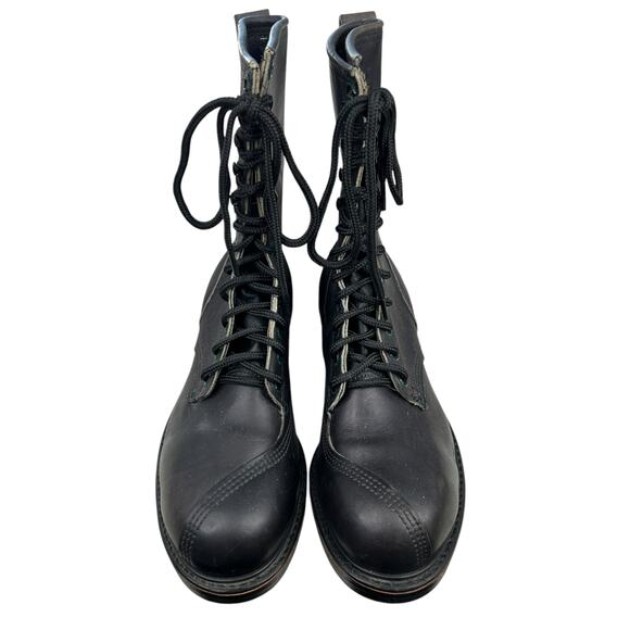 Vintage Turntec Men’s Linesman Black Logger Safety Toe Moto Boots Size US 10 D - Picture 7 of 11